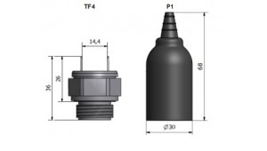 Нерегулируемый термостат 40-35С ТF44А14/P1 c резиновым колпаком 1/2BSP FOX