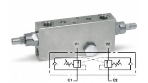 Клапан тормозной  двусторонний VBCD 1/2" DE/A FLV