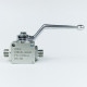 Кран шаровый трехходовой VH3V-14-1.5 HFD резьба М14х1.5 08LR до 315 бар тип L