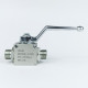 Кран шаровый трехходовой VH3V-18-1.5 HFD резьба М18х1.5 10SR до 315 бар тип L / усиленный