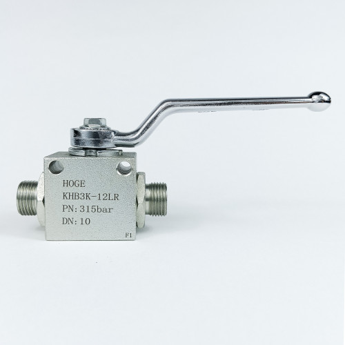 Кран шаровый трехходовой VH3V-18-1.5 HFD резьба М18х1.5 12LR до 315 бар тип L