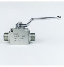 Кран шаровый трехходовой VH3V-24-1.5 HFD резьба М24х1.5 16SR до 315 бар тип L / усиленный
