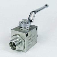 Кран шаровый двухходовой VH2V-22-1,5 HFD резьба M22x1,5 (15LR) до 500 бар