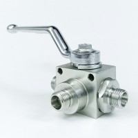 Кран шаровый трехходовой VH3V-14-1.5-T HFD резьба М14х1.5 08LR до 315 бар тип T Кран шаровый трехходовой VH3V-14-1.5-T HFD резьба М14х1.5 08LR до 315 бар тип T