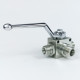 Кран шаровый трехходовой VH3V-18-1.5 HFD резьба М18х1.5 10SR до 315 бар тип L / усиленный