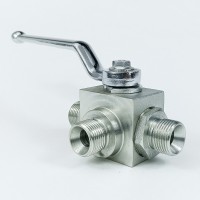 Кран шаровый трехходовой VH3V-20-1.5 HFD резьба М20х1.5 DK 60° до 315 бар тип L Кран шаровый трехходовой VH3V-20-1.5 HFD резьба М20х1.5 DK 60° до 315 бар тип L