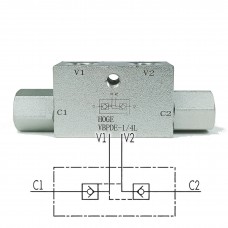 Гидрозамок двусторонний VBPDE L-G1/4" тип L 