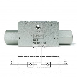 Гидрозамок двусторонний VBPDE 1/4" L