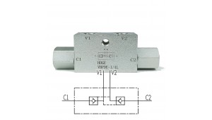 Гидрозамок двусторонний VBPDE 1/4" L