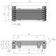 Радиатор масляный AL608(6D) 250х79х32 мм, G3/8 BSP ☰ 6 секций TRUST Style