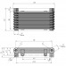 Радиатор масляный AL608(8I) 250х108х32 мм, G3/8 BSP ☰ 8 секций TRUST Style