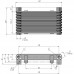 Радиатор масляный AL608(9C) 250х120х32 мм, G3/8 BSP ☰ 9 секций TRUST Style