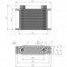Радиатор масляный TH128-16-122 169х124х51 мм, G1/2 BSP ☰ 16 секций EURO Style