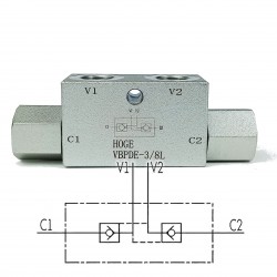 Гидрозамок двусторонний VBPDE 3/8" L