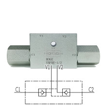 Гидрозамок двусторонний VBPDE L-G1/2" тип L 