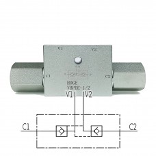 Гидрозамок двусторонний VBPDE L-G1/2" тип L 