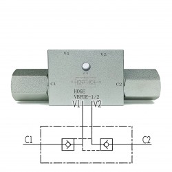 Гидрозамок двусторонний VBPDE 1/2" L