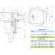 Сливной фильтр OMTF224F03NA7 OMT SAE24 1 7/8" - 12UN, 3 мкм, с предохранительным клапаном