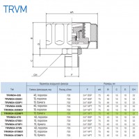 Сапун TRVM34-035NP1 OMT до 700 л/мин, фильтр 10 мкм резьба 3/4 NPT, с клапаном на 0.35 бар