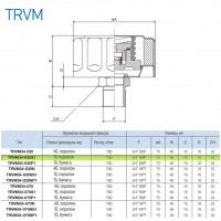 Сапун TRVM34-035S1 OMT до 700 л/мин, фильтр 10 мкм резьба 3/4 BSP, с клапаном на 0.35 бар