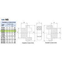 Полумуфта двигателя NS65P ОМТ (АИР80, вал 20 мм)