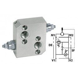 Клапан предохранительный перекрёстный стыковой 1/2" VAU DE OMP/OMR
