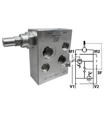 Клапан предохранительный перекрёстный стыковой 1/2" VAU OMS