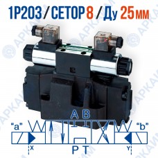 Распределитель 1Р203 64 В220 CETOP 8 / Ду 25 мм / 220 В