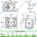 Гидромотор Vivoil X2M4501EВВE (XV-2M/09) 8,4 см3, BSP1/2 ⇄ BSP1/2 реверсивный до 260 бар, 2 гр, 1:8