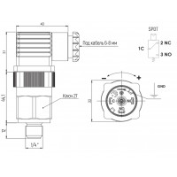 Реле давления 4920Н23 Euroswitch (Италия) на 300 бар ¼ BSP с настройкой порога 10 - 60 бар