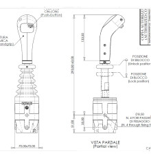 Джойстик тросового управления ID-6019 с одной кнопкой под шар Indemar