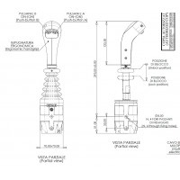 Джойстик тросового управления ID-6030 с двумя кнопками Indemar