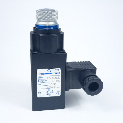 Реле давления 69223015 Euroswitch на 400 бар ¼ BSP регулируемое от 8 до 160 бар (датчик давления с реле SPDT)