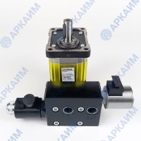 Мотор гидравлический Vivoil 7M4701007 10,8 см3, BSP1/2 ⇄ BSP1/2 реверсивный до 260 бар, 2 гр, вал Ø18, еврофланец Ø36,5 с электромагнитным управлением