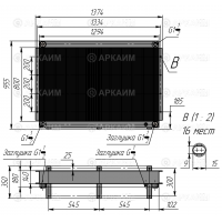 Радиатор гидравлический МО16, 560 л/мин, 940*1294*140мм, G1 1/2BSP