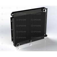 Радиатор гидравлический МО6К/АСА0367, 300 л/мин, 650*664*94мм, G1 1/2BSP, c байпасом 6 бар
