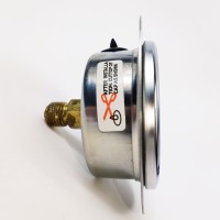 Манометр виброустойчивый YN63Z 0/250 на 250 бар, ⌀ 63 мм, G 1/4" фланцевый, глицериновый