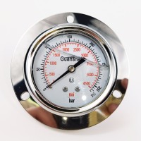 Манометр виброустойчивый YN63Z 0/315 на 315 бар, ⌀ 63 мм, G 1/4" фланцевый, глицериновый Манометр виброустойчивый YN63Z 0/315 на 315 бар, ⌀ 63 мм, G 1/4" фланцевый, глицериновый