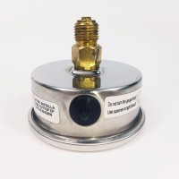 Манометр виброустойчивый YN63Z 0/100 на 100 бар, ⌀ 63 мм, G 1/4" осевой, глицериновый