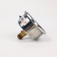 Манометр виброустойчивый YN63Z 0/100 на 100 бар, ⌀ 63 мм, G 1/4" осевой, глицериновый