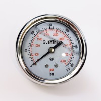 Манометр виброустойчивый YN63Z 0/315 на 315 бар, ⌀ 63 мм, G 1/4" осевой, глицериновый