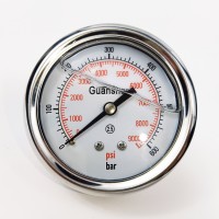 Манометр виброустойчивый YN63Z 0/600 на 600 бар, ⌀ 63 мм, G 1/4" осевой, глицериновый