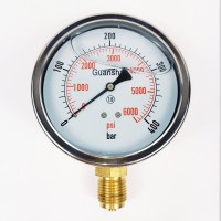 Манометр виброустойчивый YN100Z 0/400 на 400 бар, ⌀ 100 мм, G 1/2" радиальный, глицериновый Манометр виброустойчивый YN100Z 0/400 на 400 бар, ⌀ 100 мм, G 1/2" радиальный, глицериновый