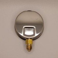 Манометр виброустойчивый WKP1007 (M635RL) на 4 бар, ⌀ 63 мм, G 1/4" радиальный, глицериновый