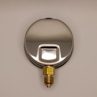 Манометр виброустойчивый WKP1007 (M635RL) на 40 бар, ⌀ 63 мм, G 1/4" радиальный, глицериновый