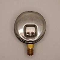 Манометр виброустойчивый WKP1007 (M635RL) на 100 бар, ⌀ 63 мм, G 1/4" радиальный, глицериновый