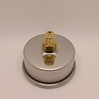 Манометр виброустойчивый WKP1007 (M638PBL) на 16 бар, ⌀ 63 мм, G 1/4" осевой, глицериновый