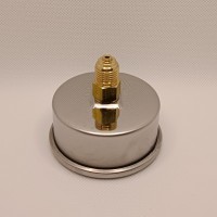 Манометр виброустойчивый WKP1007 (M638PBL) на 25 бар, ⌀ 63 мм, G 1/4" осевой, глицериновый