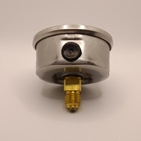 Манометр виброустойчивый WKP1007 (M638PBL) на 100 бар, ⌀ 63 мм, G 1/4" осевой, глицериновый