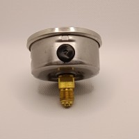 Манометр виброустойчивый WKP1007 (M638PBL) на 160 бар, ⌀ 63 мм, G 1/4" осевой, глицериновый